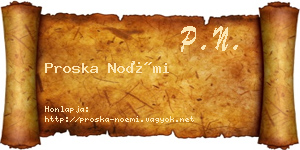 Proska Noémi névjegykártya